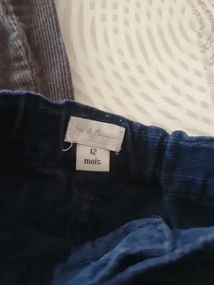 👖 2 pantalons velours - photo numéro 2
