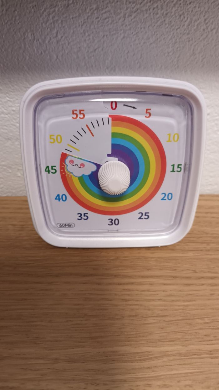 Minuteur timer visuel pour enfant motif arc en ciel 🌈 neuf - photo numéro 2