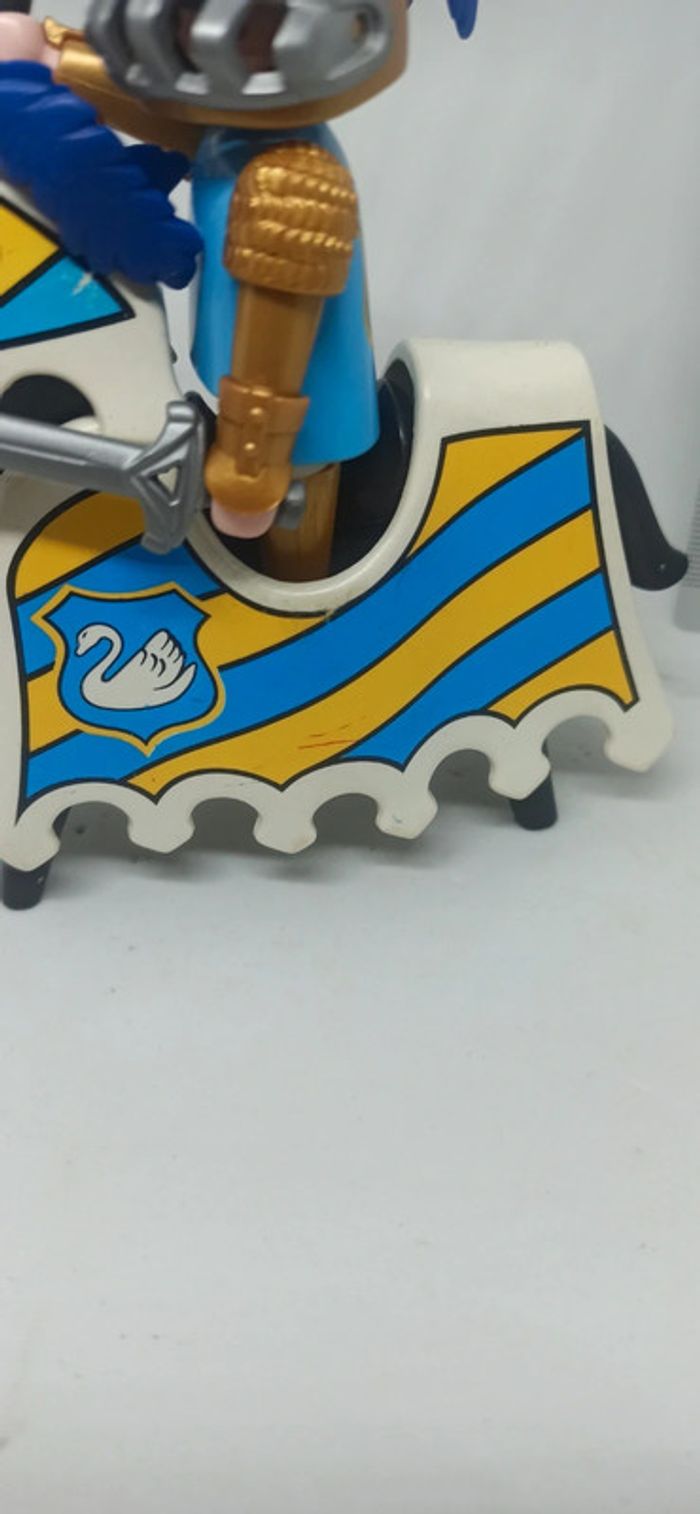Chevalier motif cygne avec cheval et armure playmobil - photo numéro 8