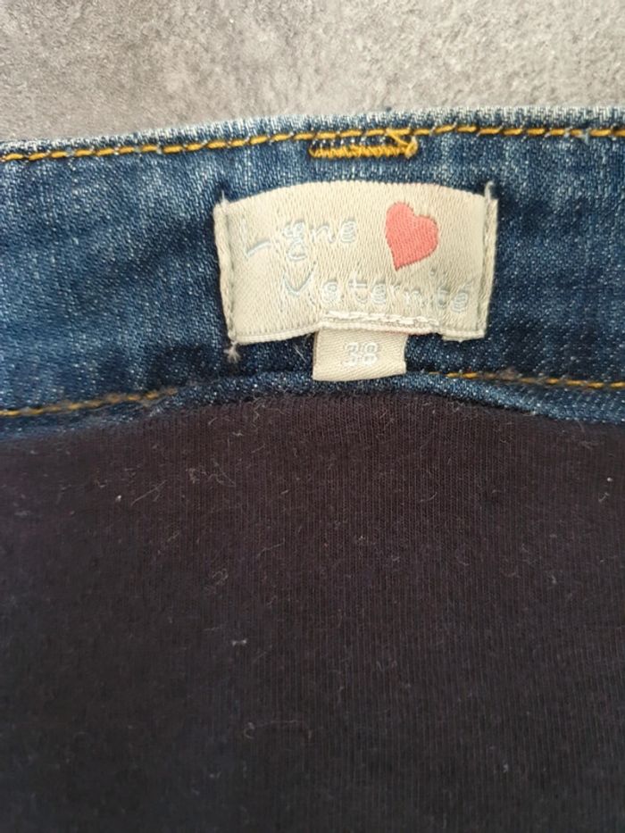 Lot 2 jupes de grossesse en jeans taille 40 très bon état - photo numéro 3