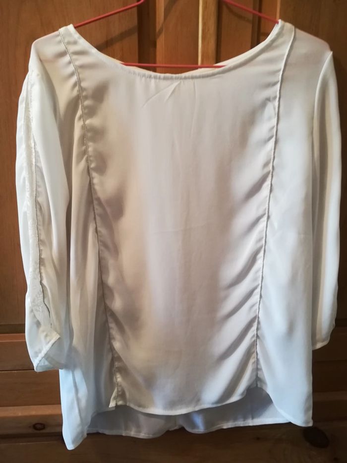 Blouse blanche manches 3/4