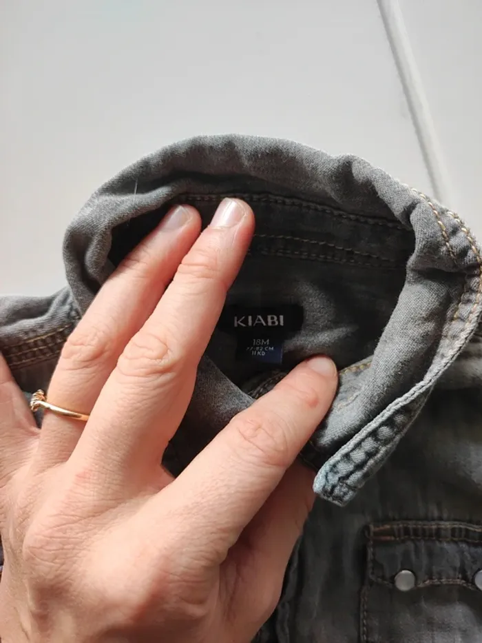Ensemble chemise grise et pantalon 18 mois - photo numéro 3