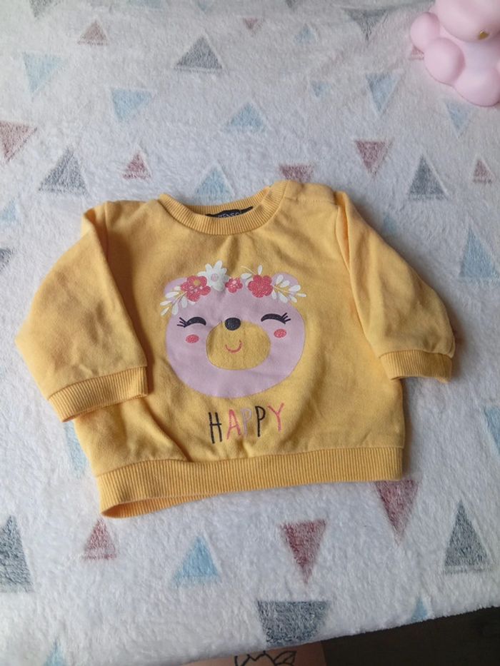 Pull jaune happy