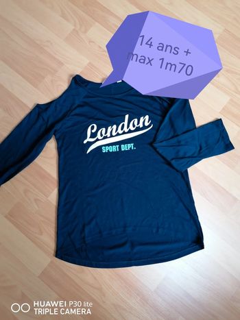 T-shirt épaules nues 14 ans 1m70