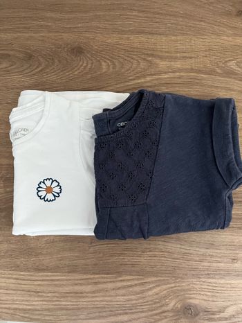 Lot de 2 tee shirt - Taille 12 mois