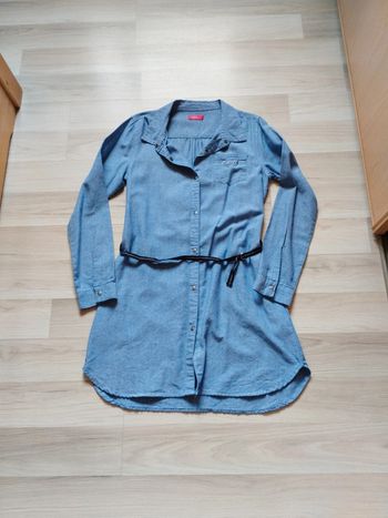 Robe chemise en jean fin