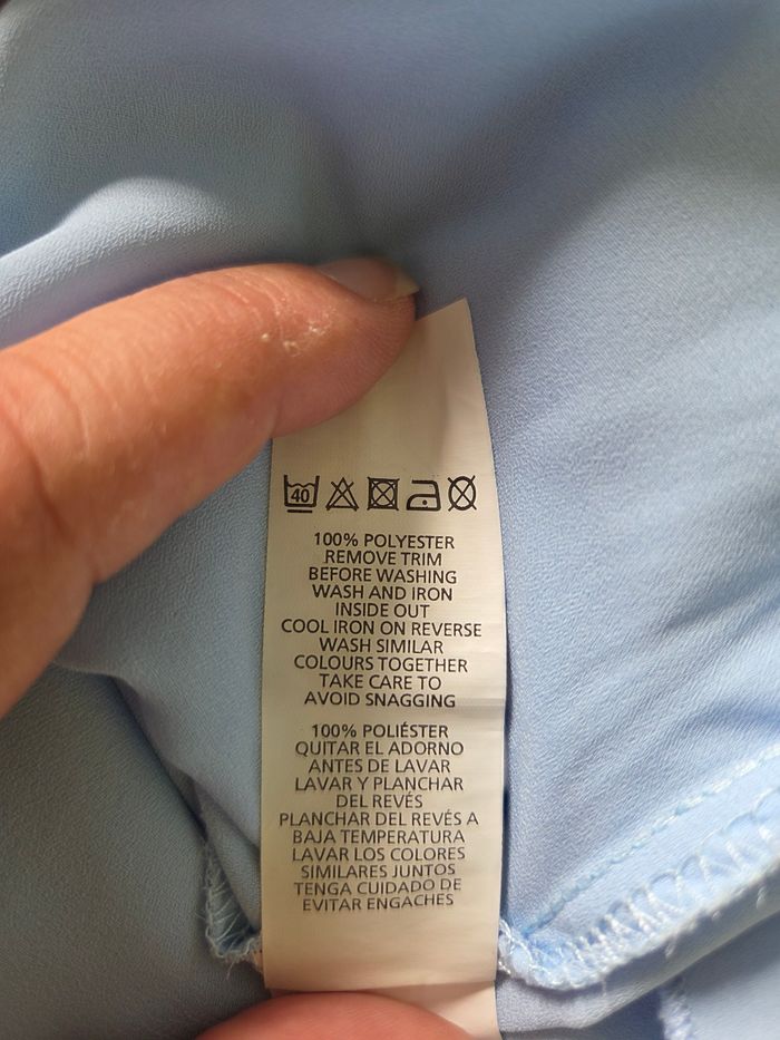 Blouse fluide bleu ciel Atmosphere - Taille 42 (XL) - photo numéro 6