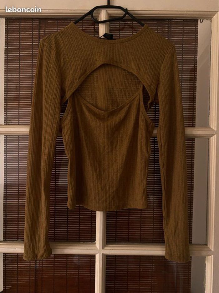 Ensemble top et boléro jaune moutarde