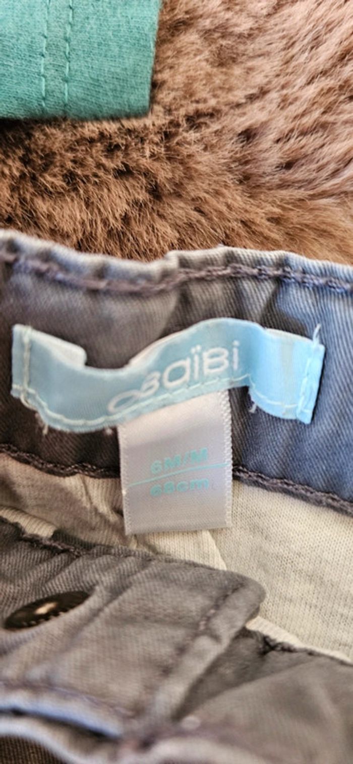 Lot de 2 sous pull et 1 jeans 6 mois fan de papa et skate garçon tape à l'œil - photo numéro 5