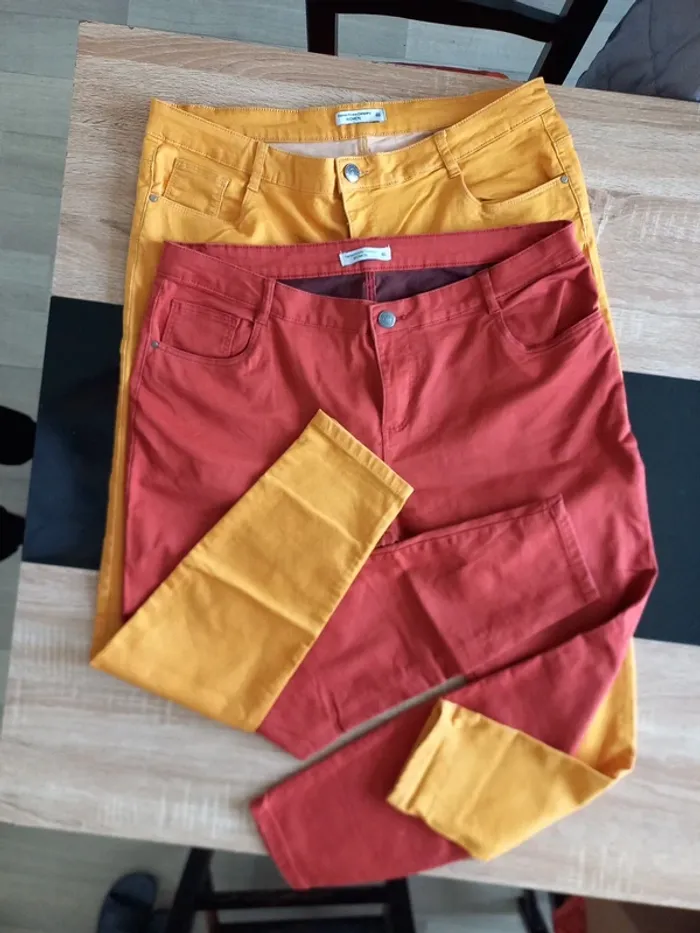 Lot de 2 pantalons femme T46 - photo numéro 2