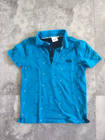 Polo bleu Hugo Boss taille 8 ans