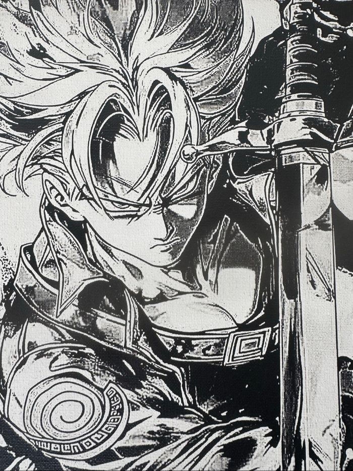 Tableau Trunks futur épée Dragon Ball en toile 30x40cm - photo numéro 4