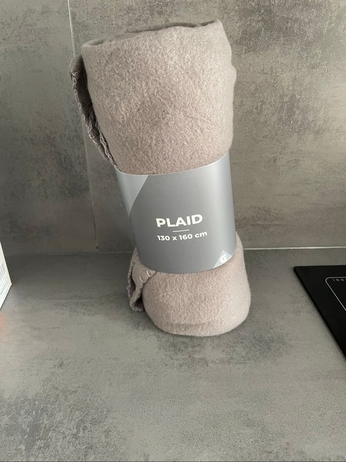 Plaid gris  160x130 - photo numéro 2