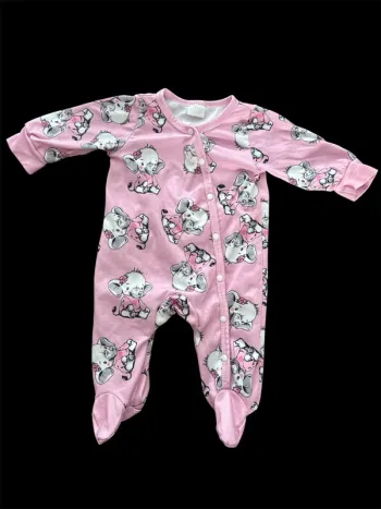 Pyjama éléphant avec bonnet   bébé fille