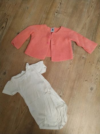 Gilet et body Petit Bateau / 6mois
