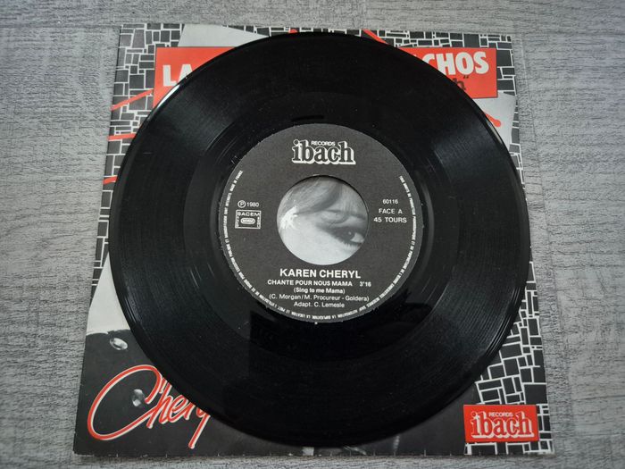 Disque vinyle 45 tours Karen Cheryl La marche des machos vintage - photo numéro 5