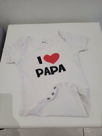 Body mixte I love Papa