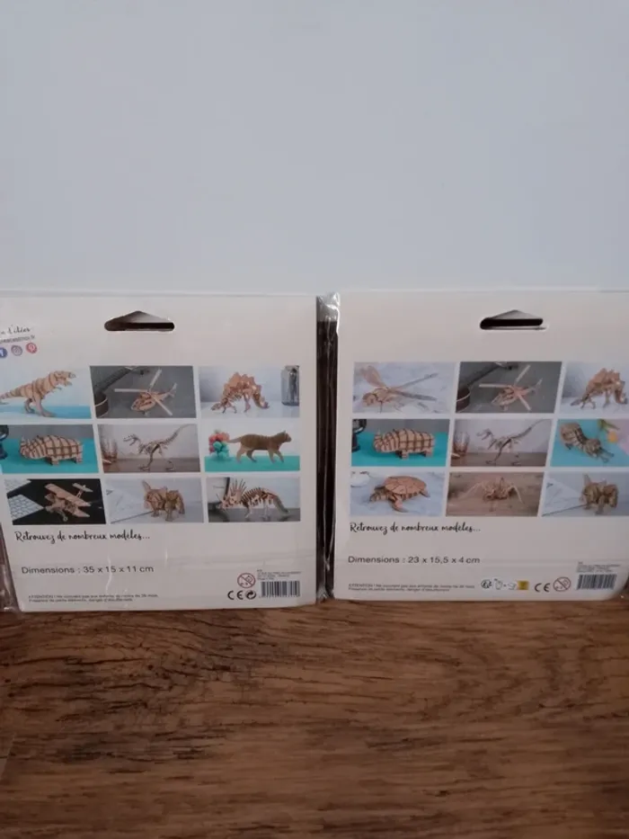 Cartons à assembler dinosaure/chien - photo numéro 2