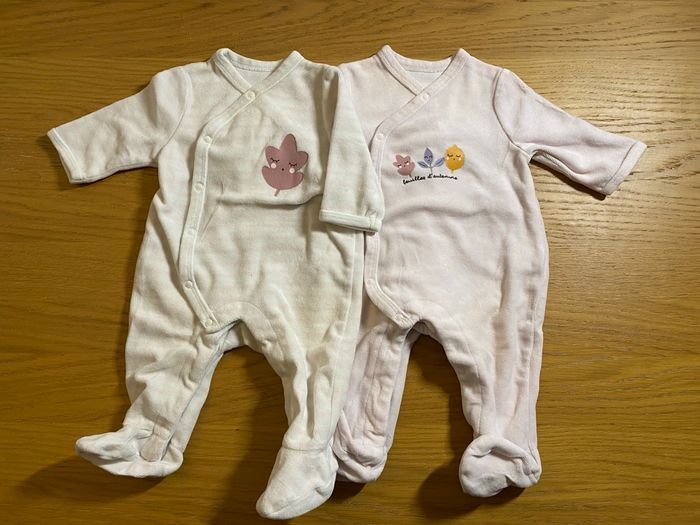 La Redoute Lot de 2 Pyjamas Grenouillères roses Taille 3 mois - photo numéro 5