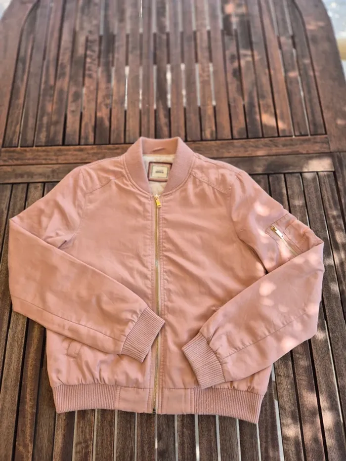 Veste Bomber Pimkie  rose pale T.38 - photo numéro 3