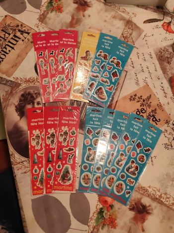 Lot 2 de 14 planches d'autocollants