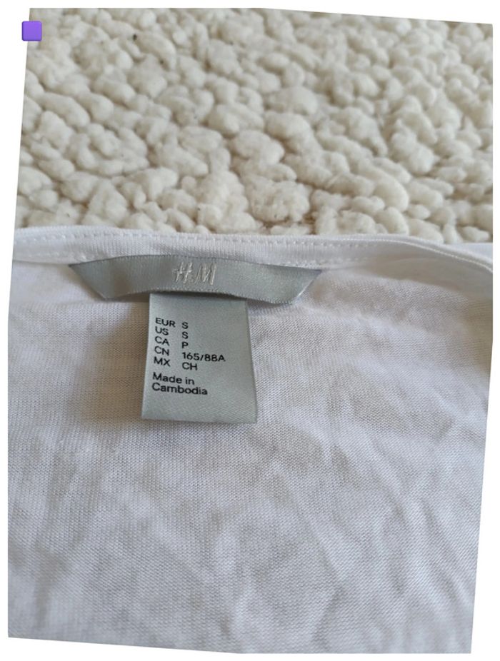 Débardeur blanc à volant H&M vintage sexy pro - photo numéro 3