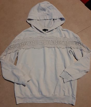 Sweat à capuche blanc