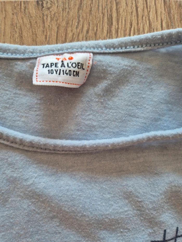 Pyjama fille 10 ans bleu avec motifs en relief - photo numéro 4