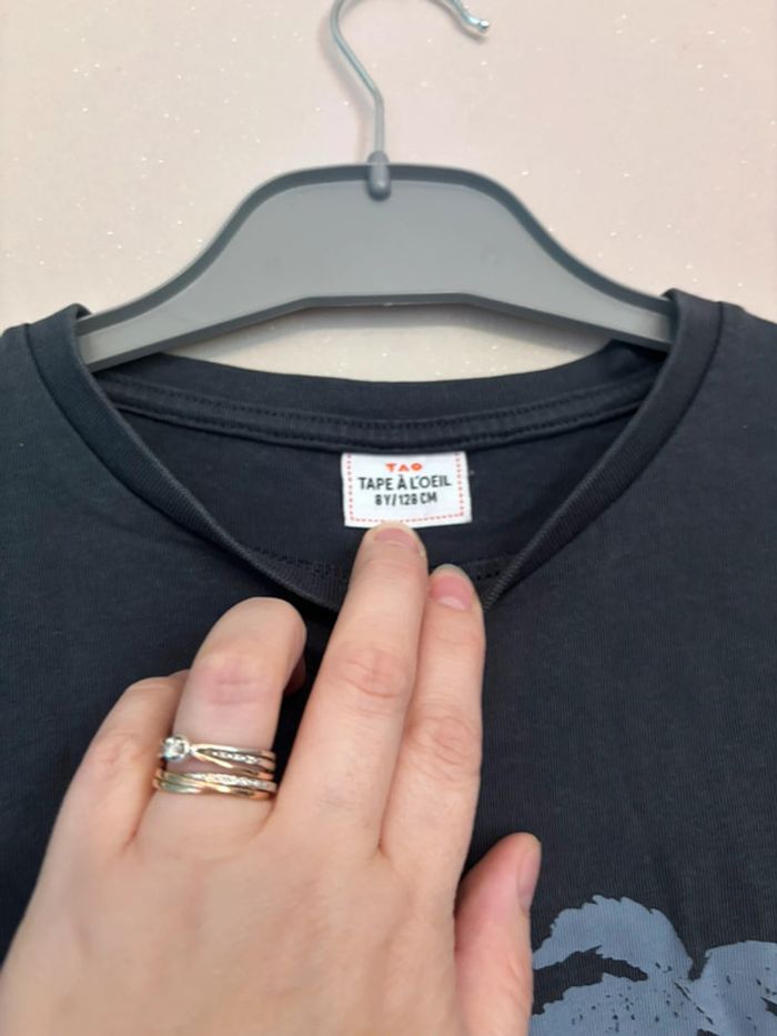 🌷T-shirt manche longue marine 8 ans tape à l’œil🌷 - photo numéro 2