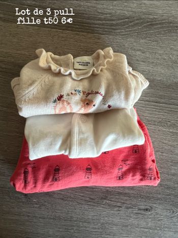 Lot 3 pull fille