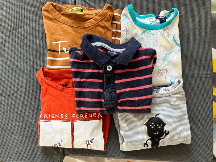 Lot de t shirt manches longues 12 mois