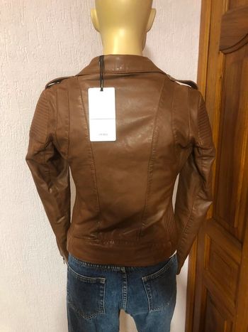 Veste en cuir marron NaF NaF - N e u v e