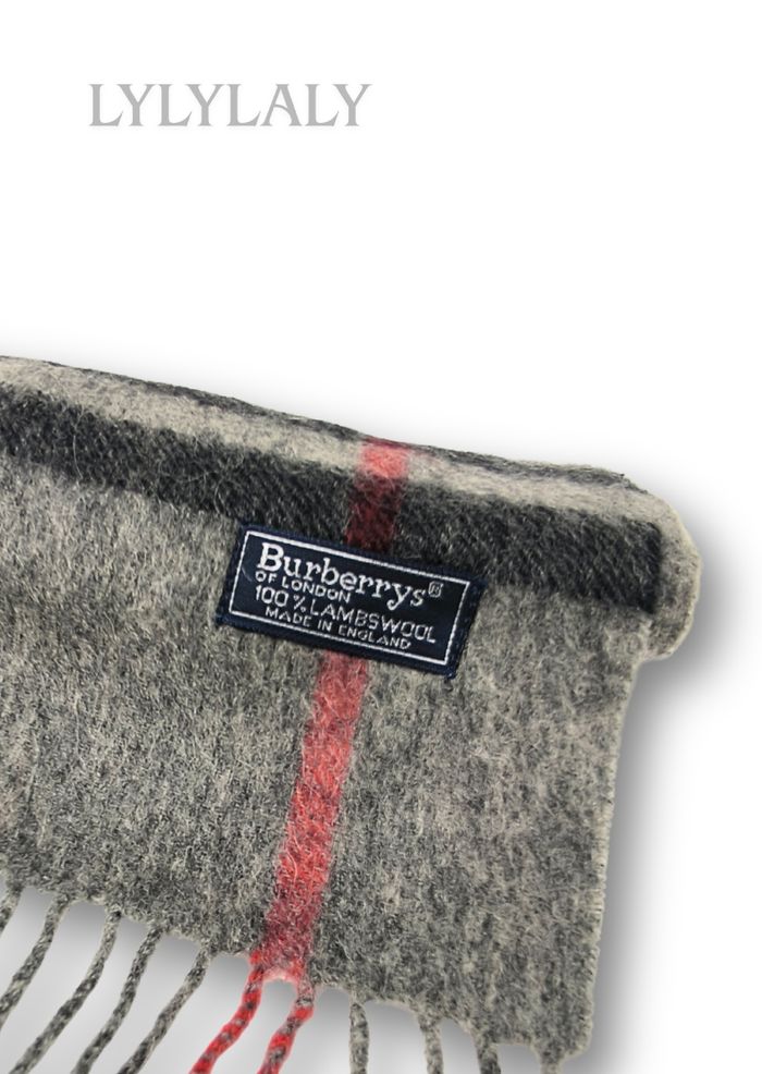 🩶 Écharpe Burberrys vintage grise – Authentique Made in England - photo numéro 4