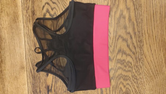 Brassière de sport noir et rose Njie taille S - photo numéro 12