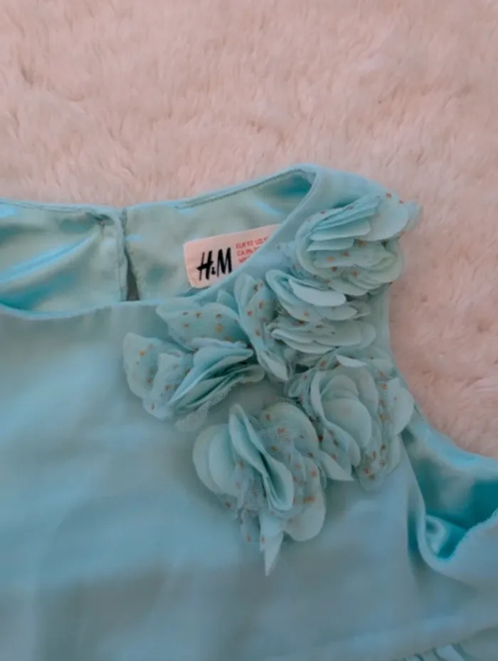 Robe de cérémonie fille bleu 18-24 mois - photo numéro 2