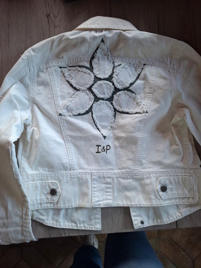 Veste en jeans blanche - photo numéro 3