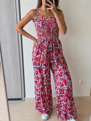 🌸 Combinaison fleurie colorée – coupe fluide – esprit été - Taille XS/S