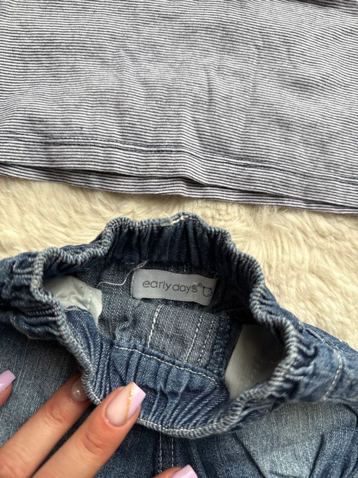 Ensemble short petit cœur en jeans early days et haut grain de blé 3 mois - photo numéro 3