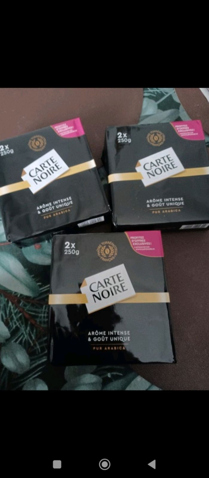 Lot de 3 kgs de café moulu carte noire à 35€