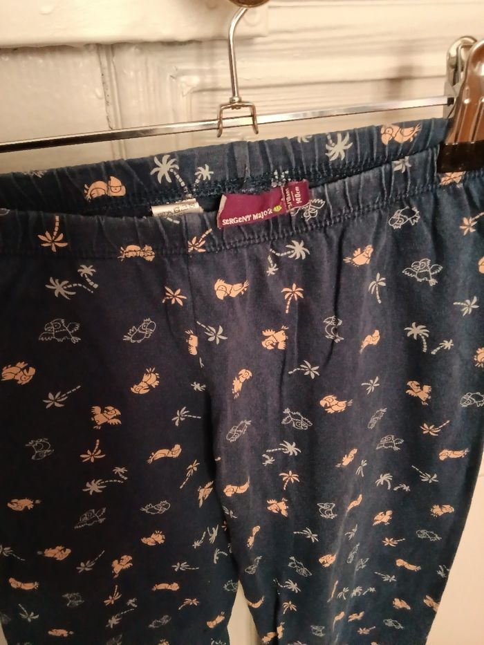 Bas de pyjama sergent major bleu marine et multicolore - photo numéro 2