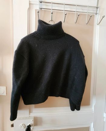Pull col roulé court