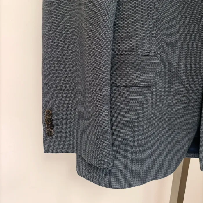 Veste de costume bleue coupe regular Griffe Noire - Taille 50 A476 - photo numéro 6
