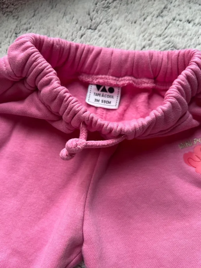 Pantalon rose fleur Tape à l’œil 3 mois