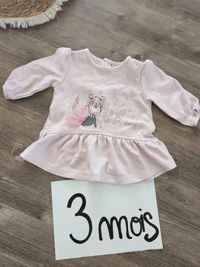 🌞 Robe rose pâle 3 mois