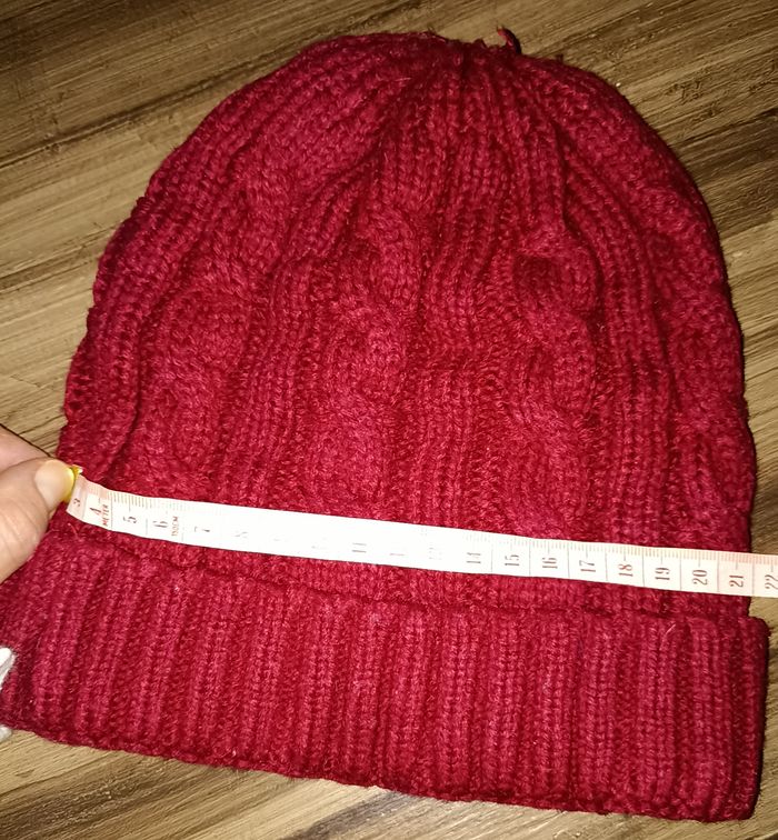 Bonnet Rouge Chaud & Tendance - Maille Torsadée - photo numéro 3