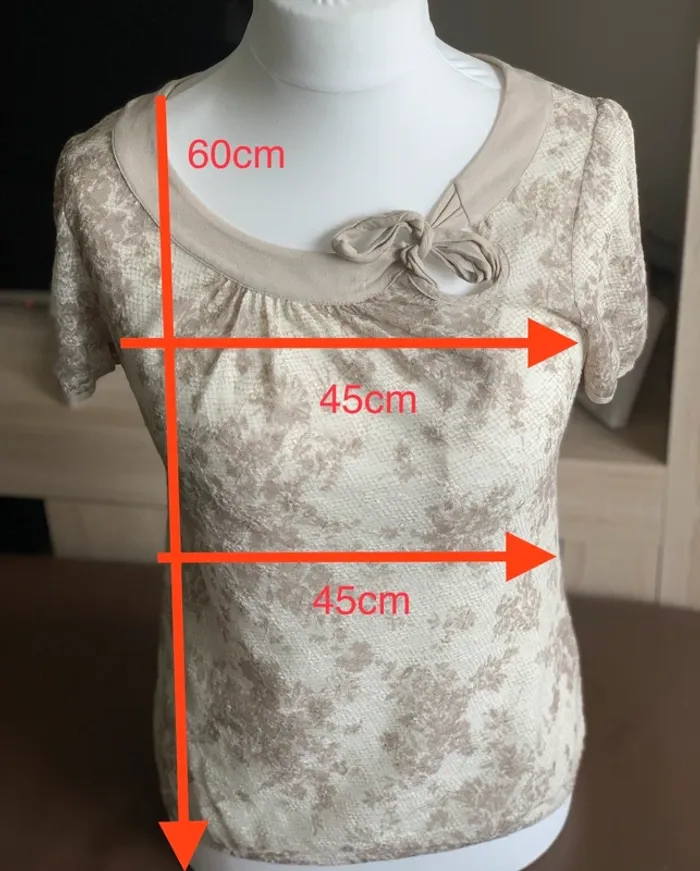 blouse MC beige crème - photo numéro 2