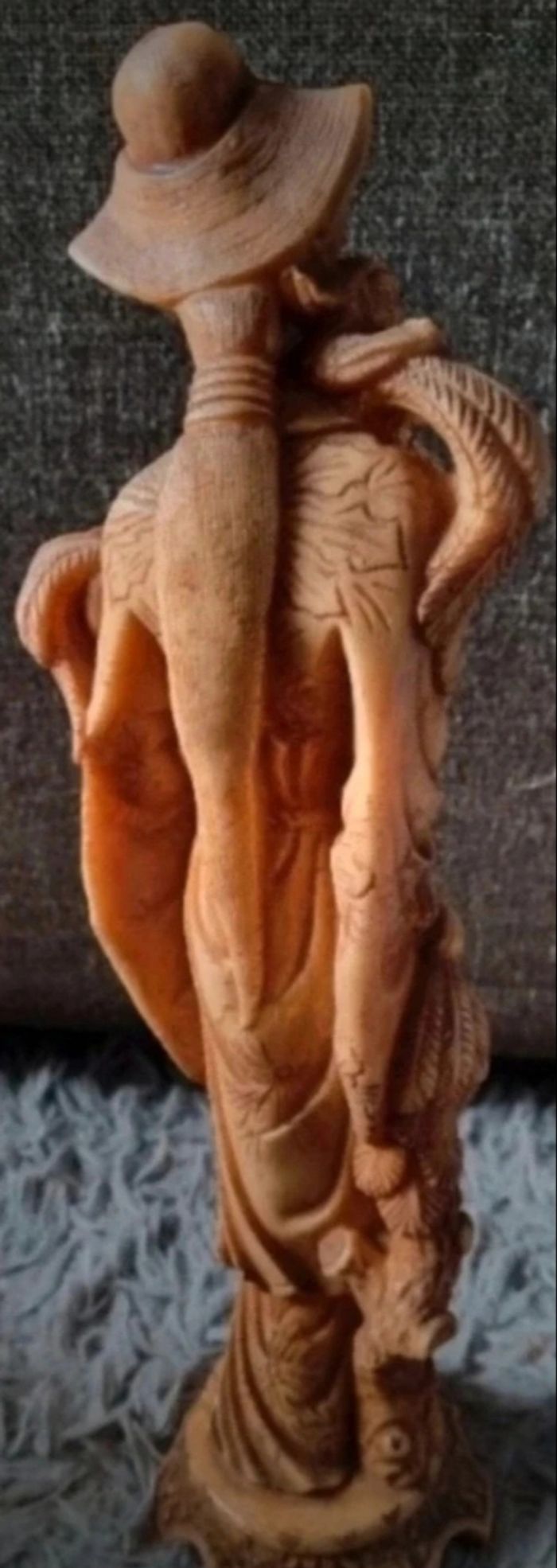 Statuette femme de bonne chance chinoise - photo numéro 3