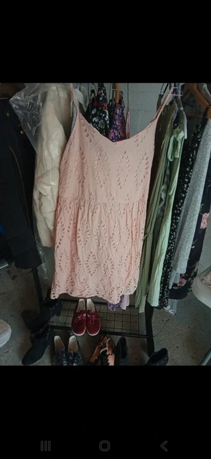 Robe rose saumon neuve qualité italienne - photo numéro 2