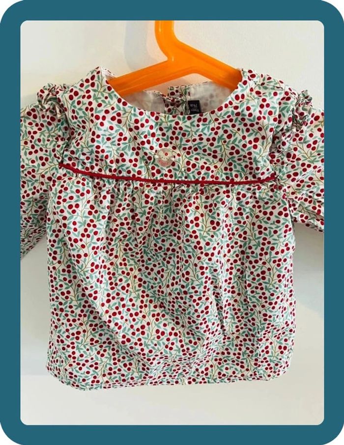 Belle blouse manches longues 12 mois sergent major