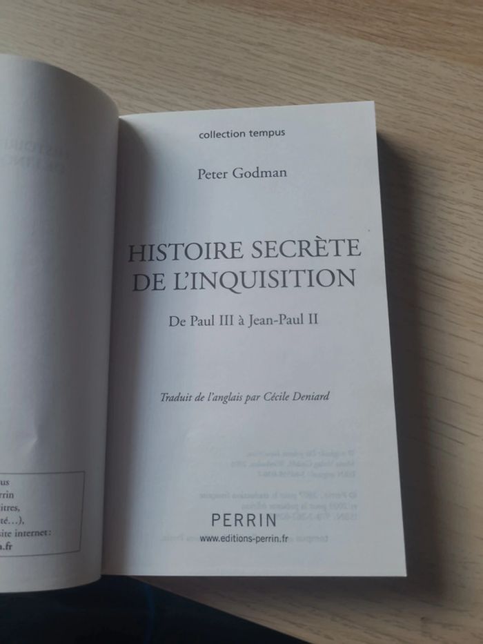 Histoire secrète de l'inquisition de Paul 3 à Jean paul 2 - photo numéro 3